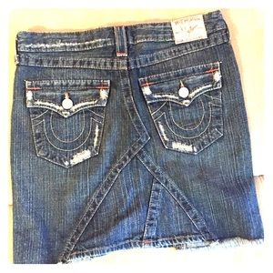 True Religion denim skirt